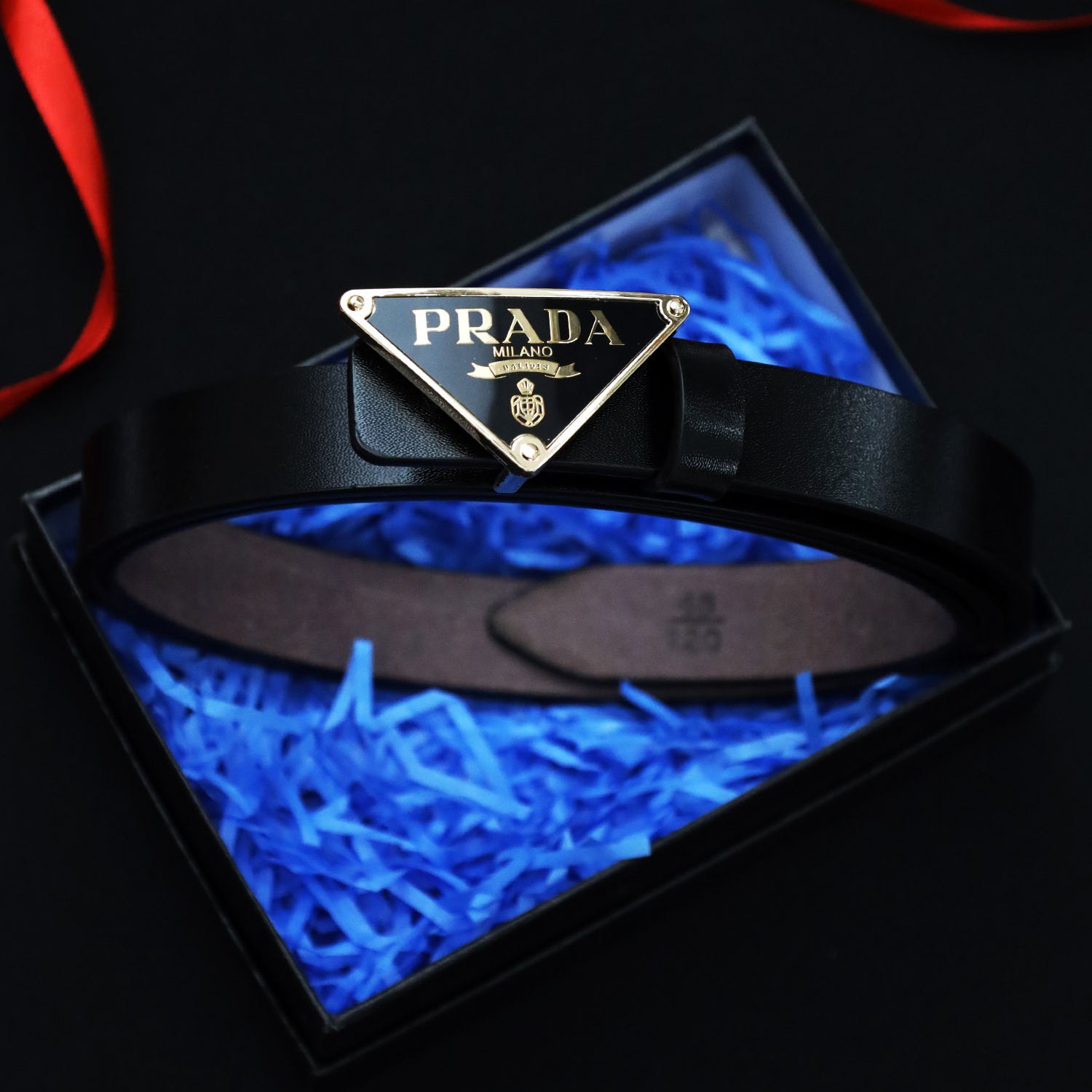 Prda Metal Alloy Automatic Buckle Branded Belt