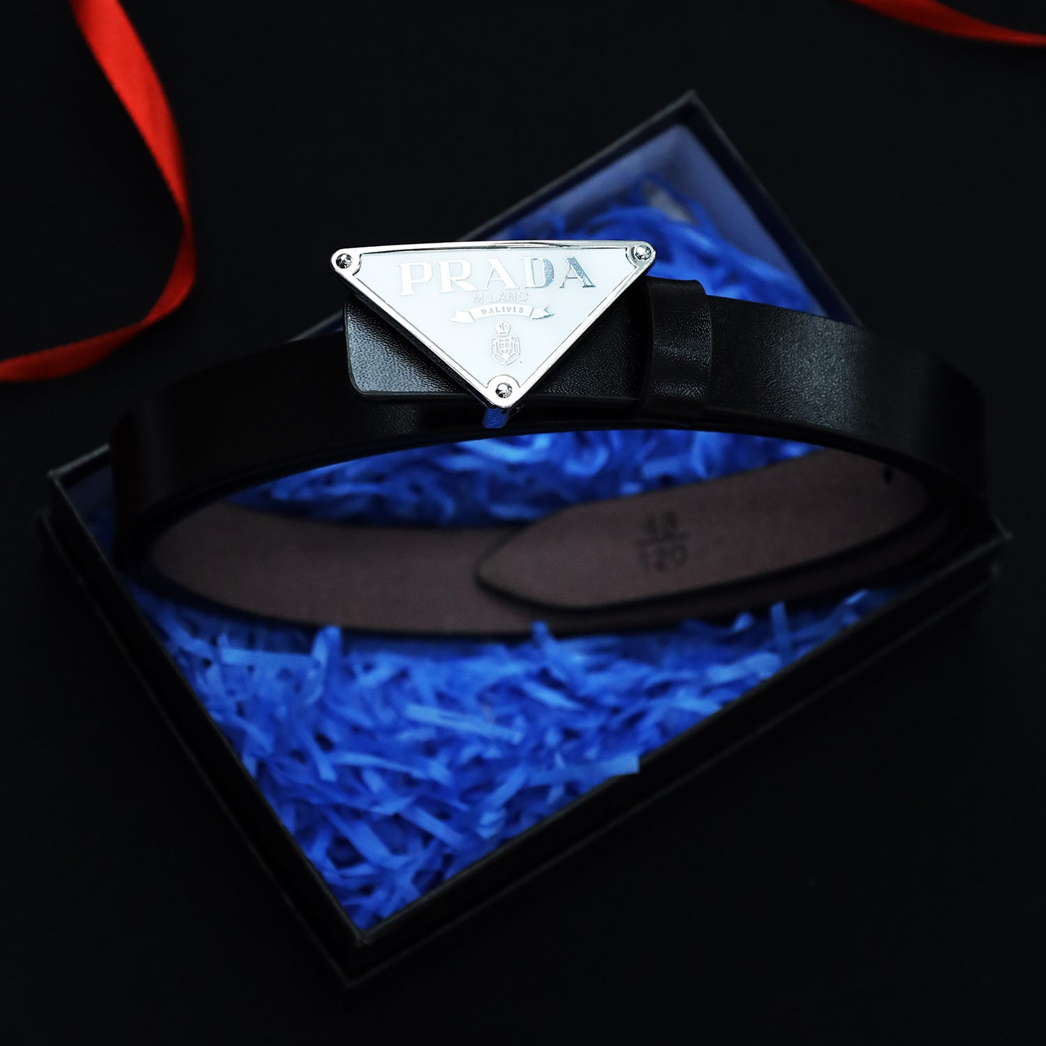 Prda Metal Alloy Automatic Buckle Branded Belt