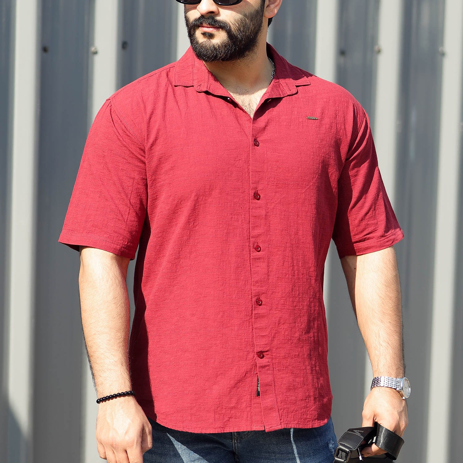 Turbo Textured Relaxed Fit Casual Shirt