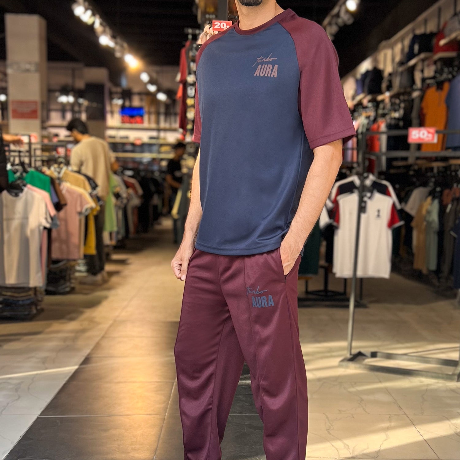 Turbo Aura Signature Typography Oversize Tracksuit