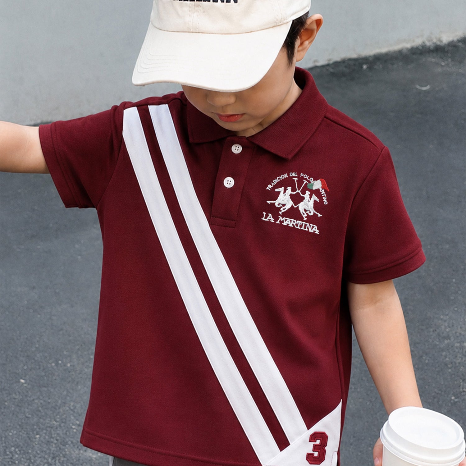 LA Mrtin Striped Exclusive Quality Design Kids Polo Shirt