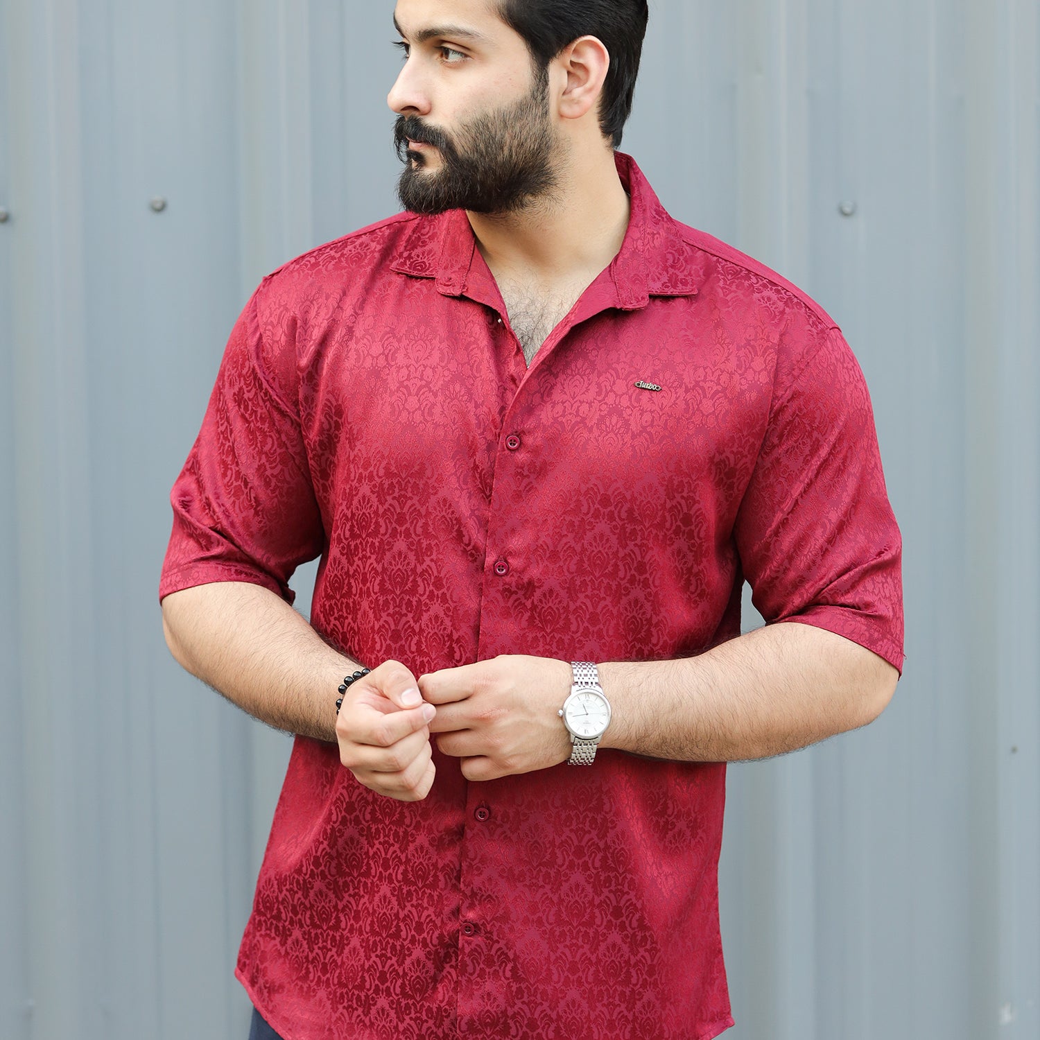 Turbo Designer Motif Floral Casual Shirt