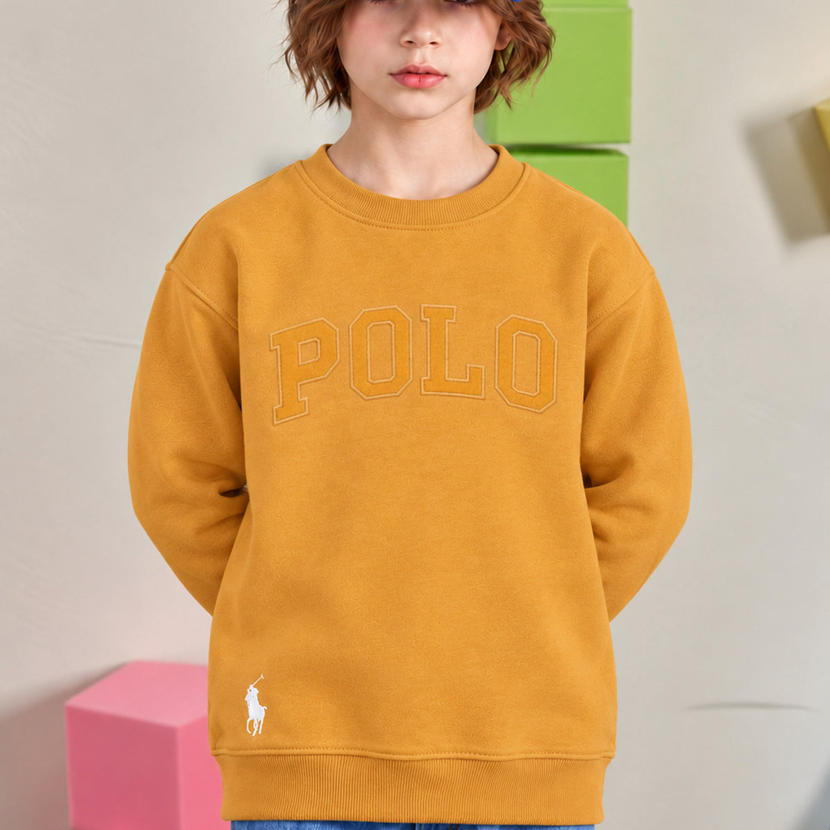 Polo Pony Basic Round Neck Kid's Sweatshirt