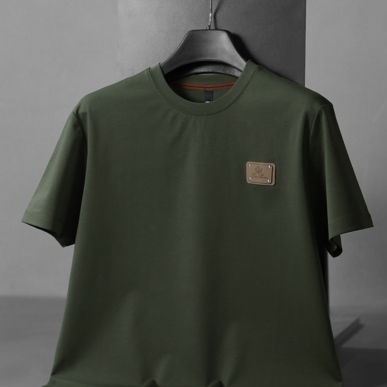 Lro Piana Distinctive Logo Patch Men's T-Shirt
