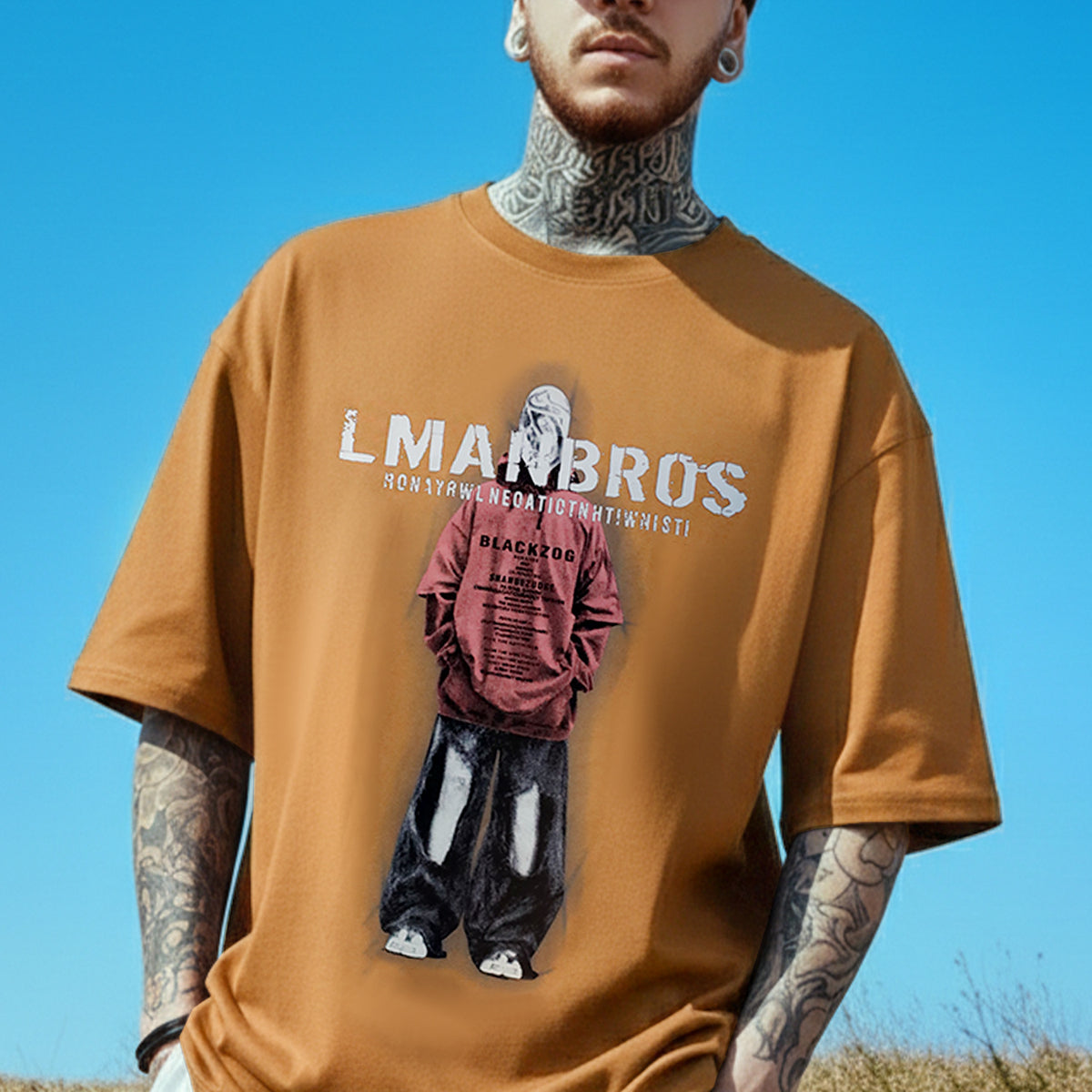 Lmanbros Graphic Round Neck T-shirt