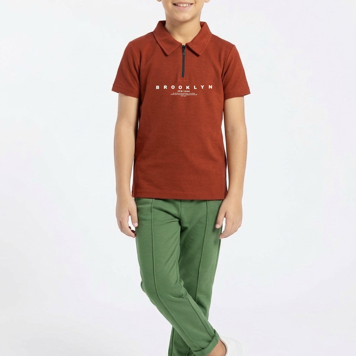 Broklyn Sports Inspired Zipper Style Younger Kids Co-Ord Set