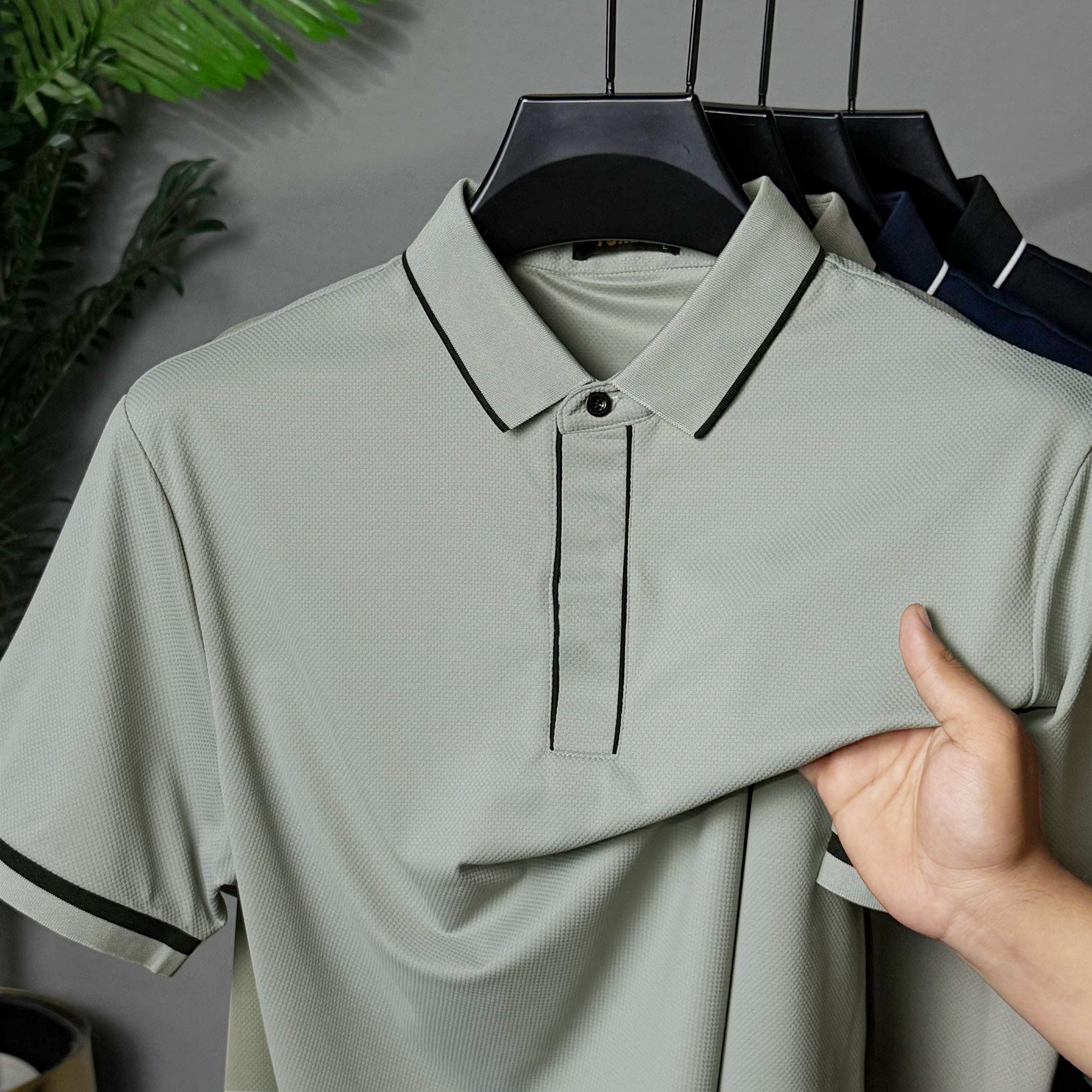 Turbo Piping Collerd Style Men's Polo T-Shirt