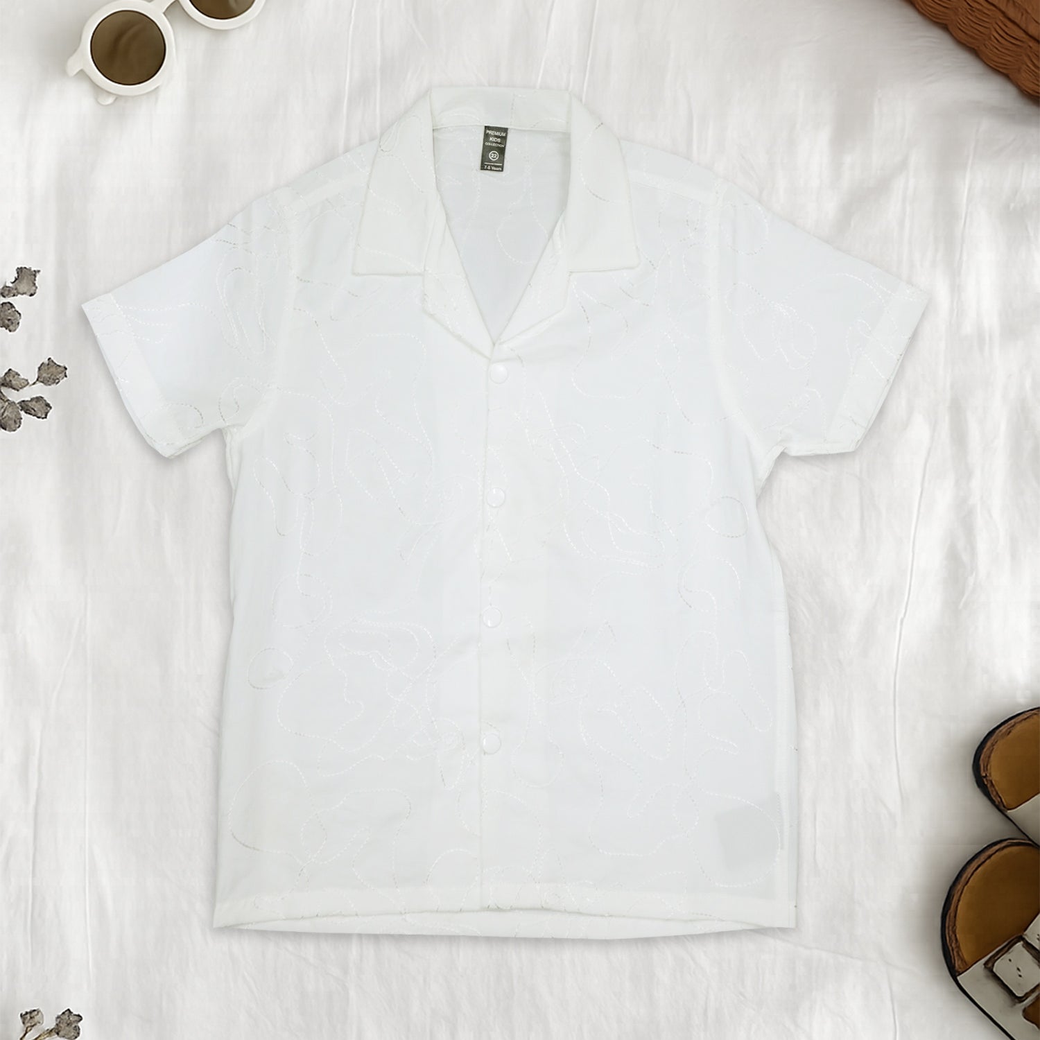 Turbo Cuban Collar Younger Kids Casual-Shirt