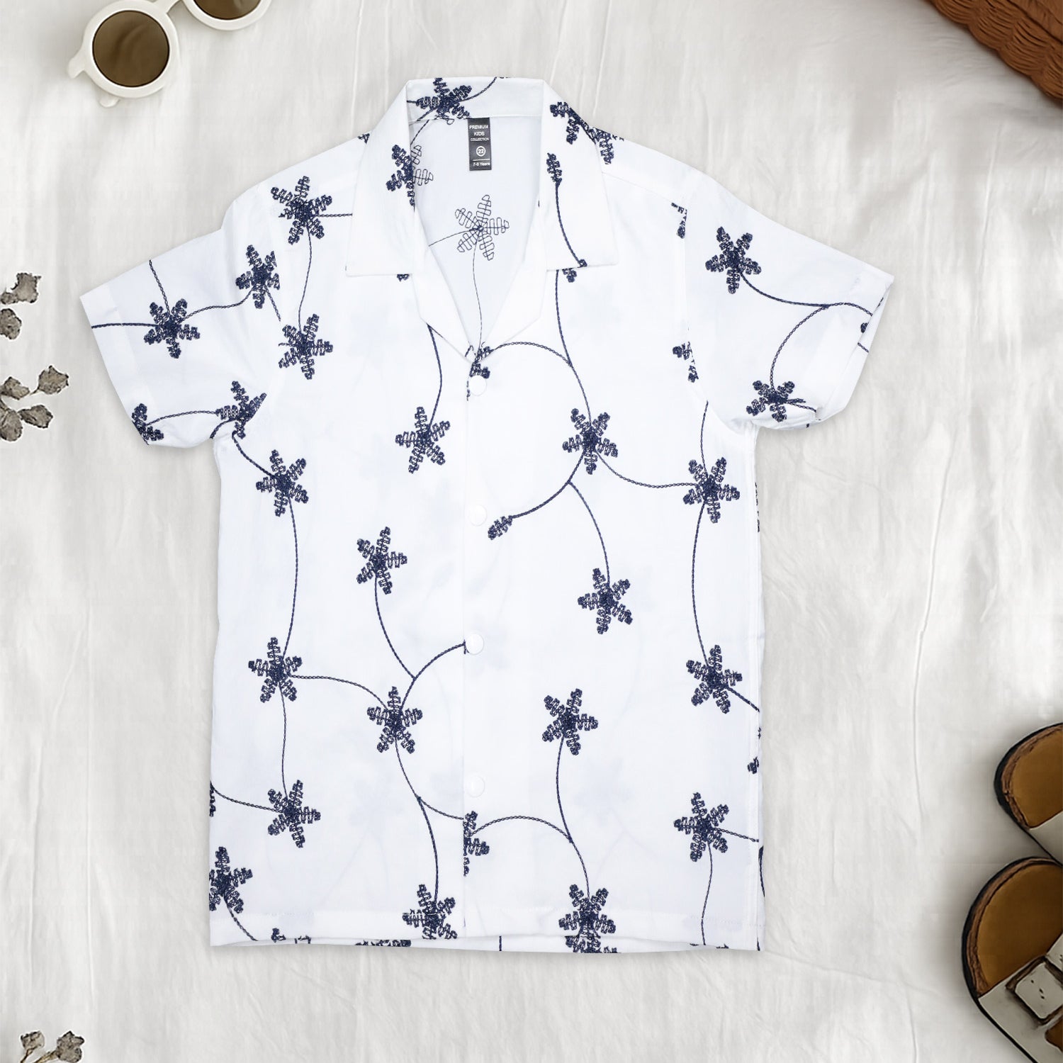 Turbo Modern Floral Younger Kids Casual-Shirt