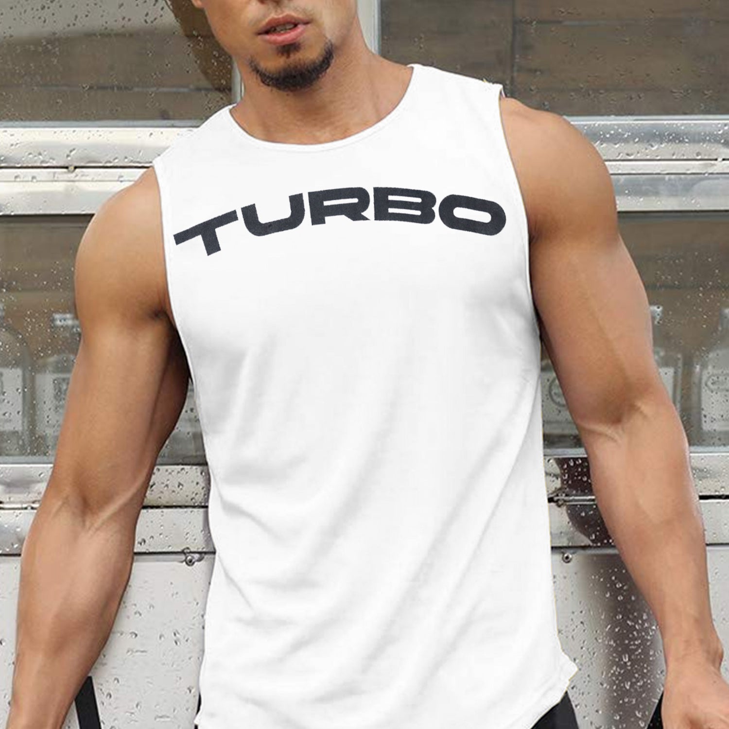 Turbo 'The Iron Grind' Performance Men Sando In White
