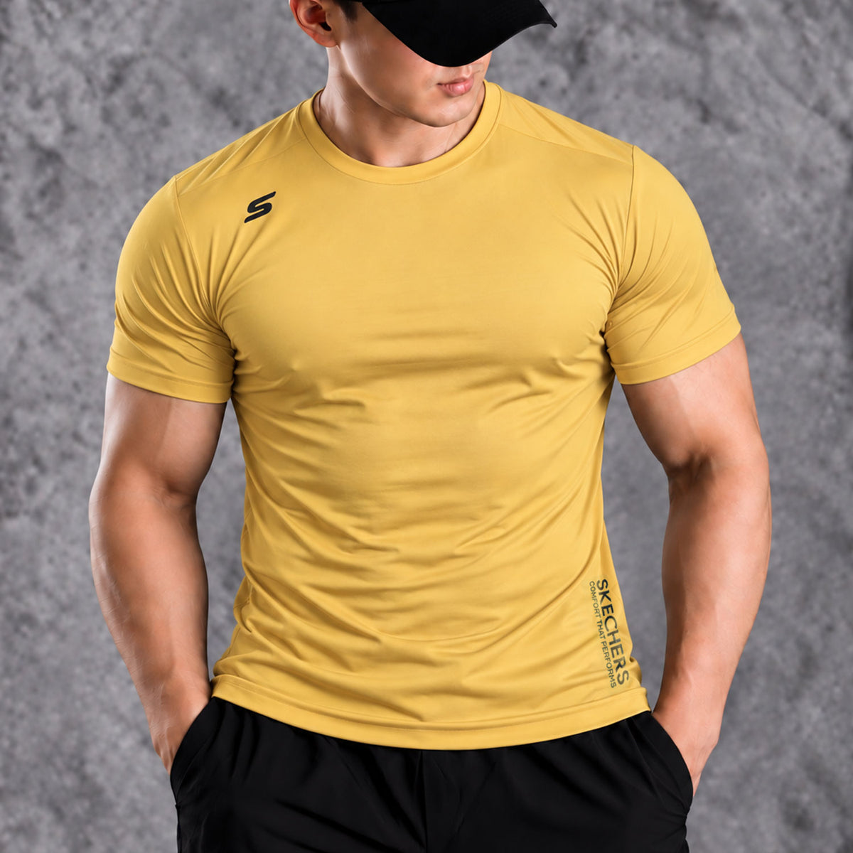 Skchr Breathable Sweat-Wicking Activewear Dry-Fit Tee