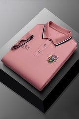 Imitation Premium Men's Polo Shirt In Tea Pink
