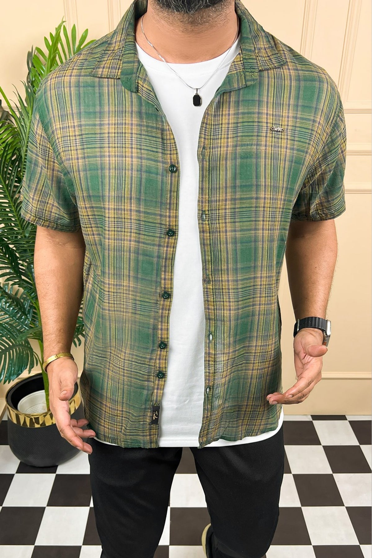 Turbo Classic Pattern Comfort Casual Shirt