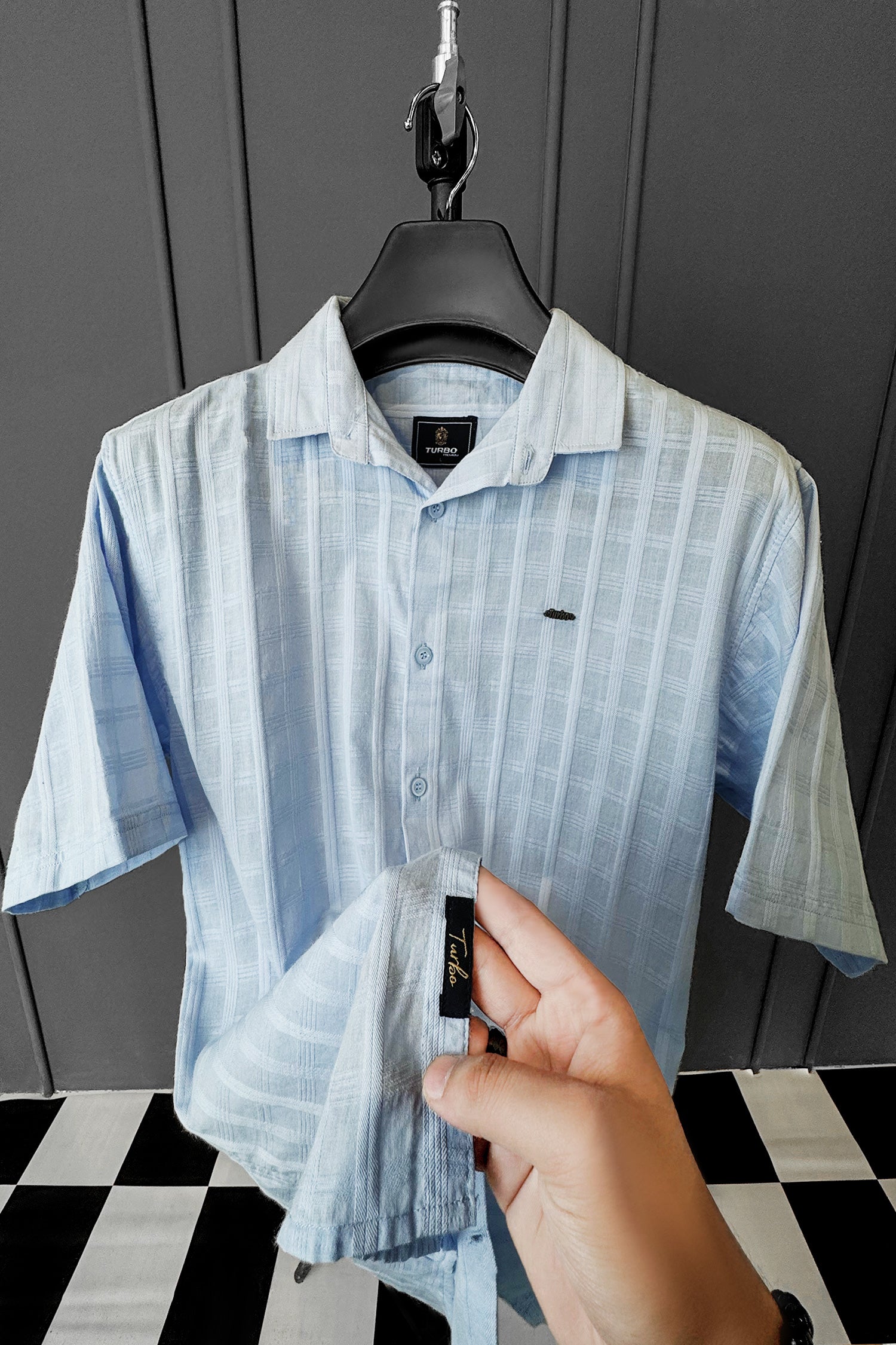 Turbo ShowOff Self Pattern Casual Shirt
