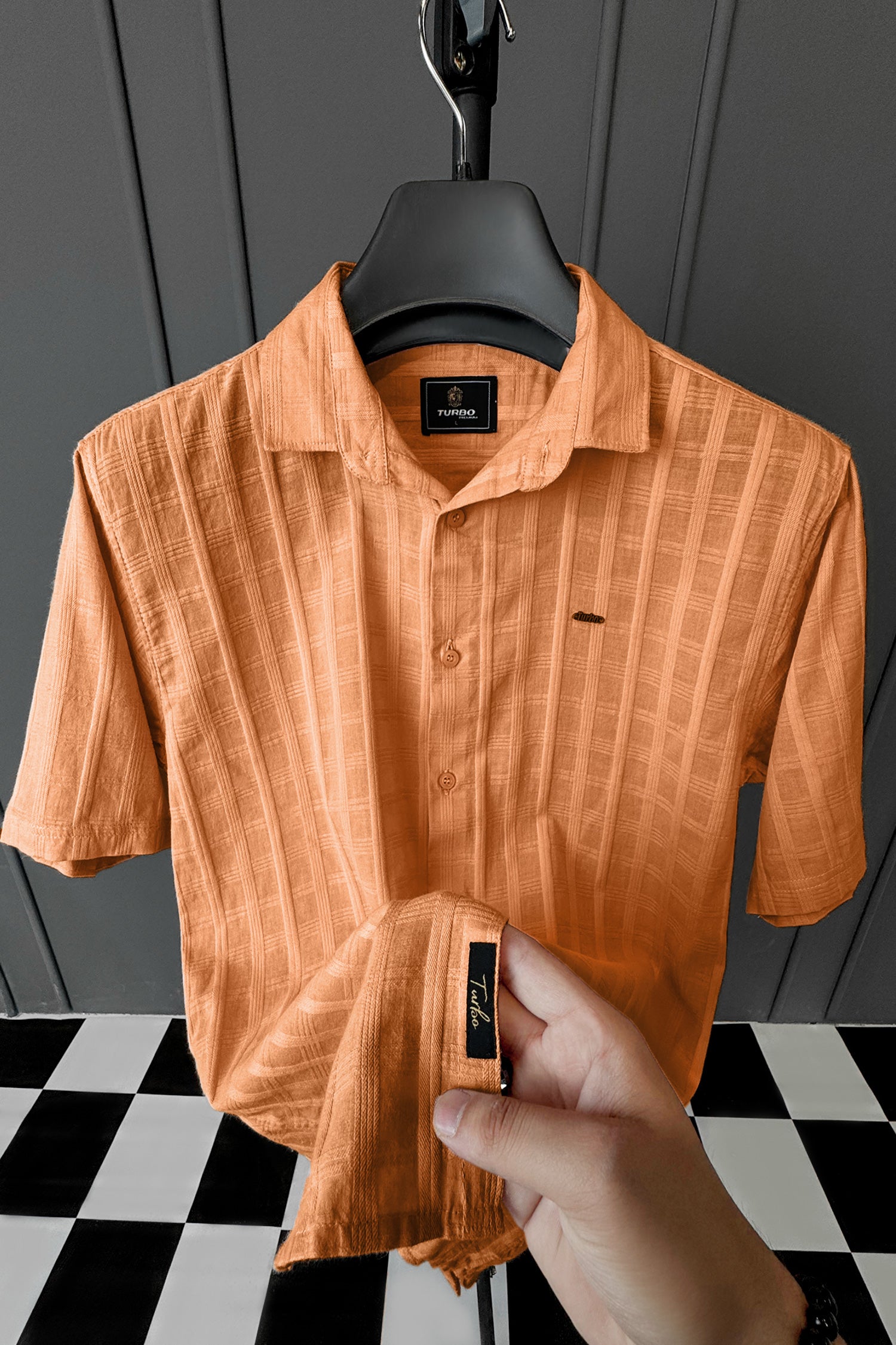 Turbo ShowOff Self Pattern Casual Shirt