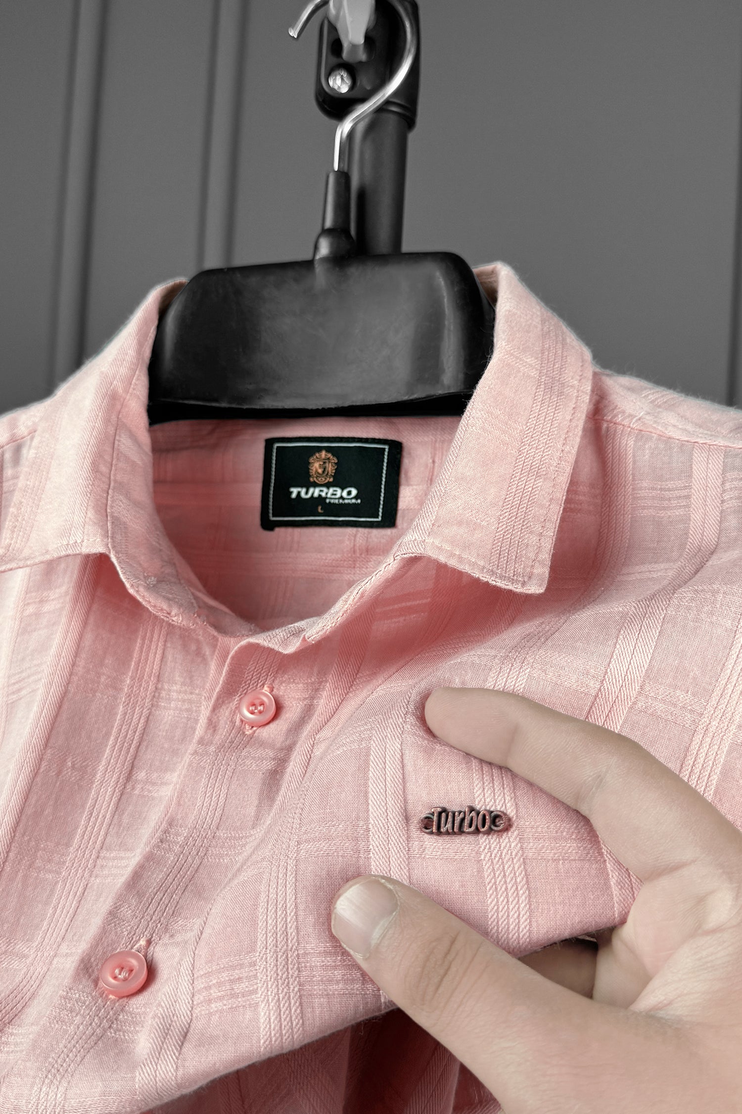 Turbo ShowOff Self Pattern Casual Shirt