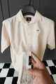 Turbo Knit Craft Crochet Casual Shirt In Light Skin