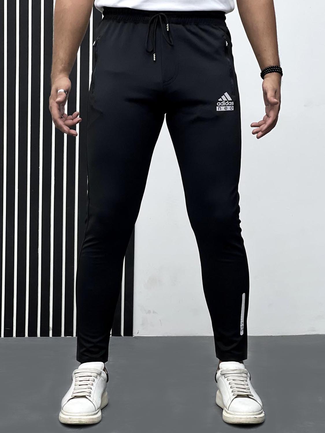 Men Trouser With Reflector Logo In Black