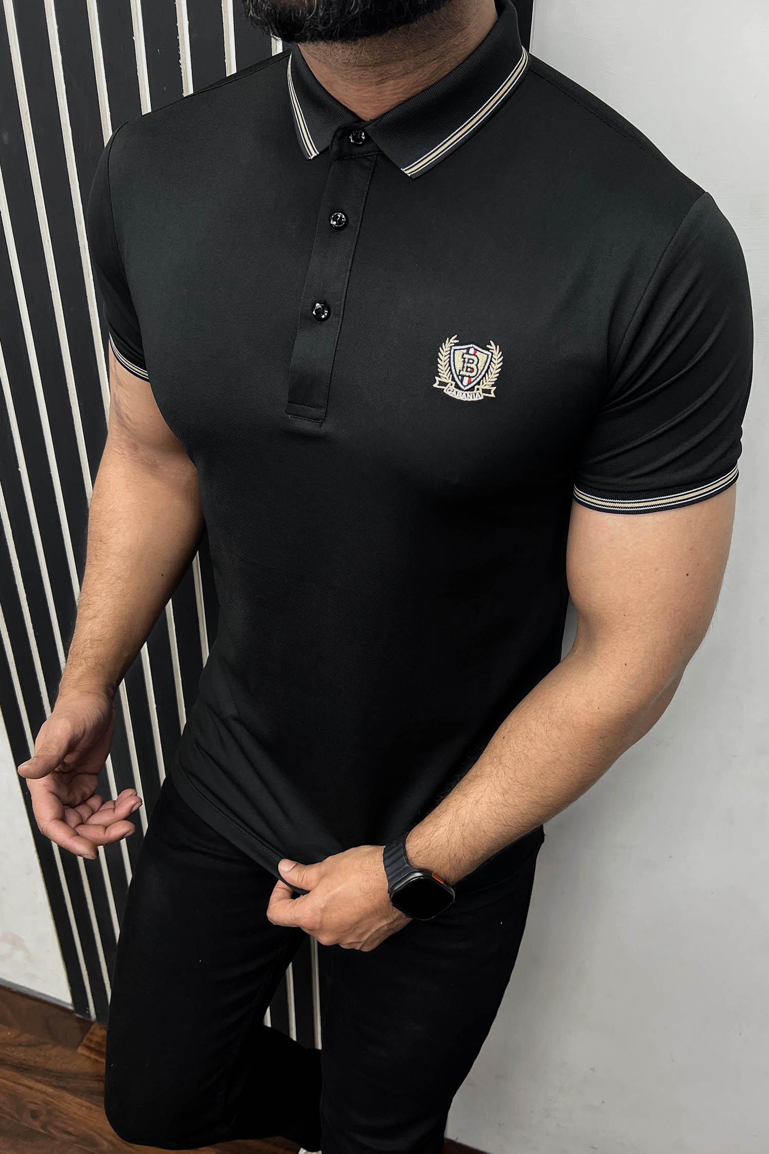 Ralph Lurn Front Embroidered Logo Men Polo Shirt