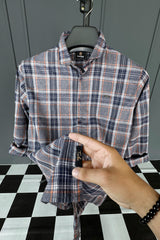 Turbo Cubix Checks Long Sleeve Cotton Casual Shirt