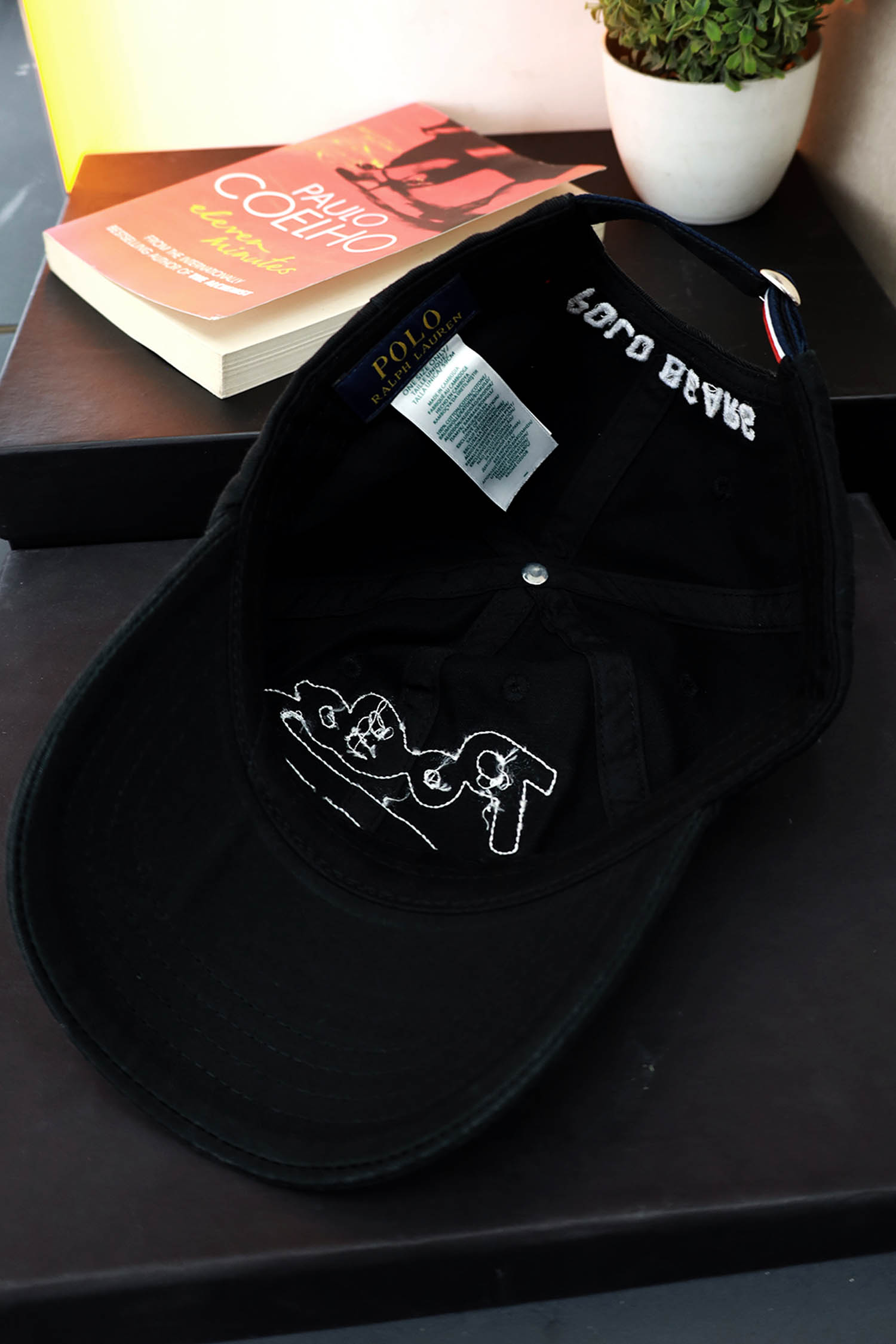 Polo Bear 67 Baseball Adjustable Cotton Cap In Black