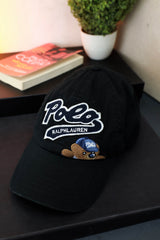 Polo Bear 67 Baseball Adjustable Cotton Cap In Black