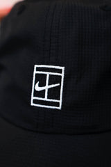 Nke Embroidered Logo Breathable Dry Fit Cap In Black