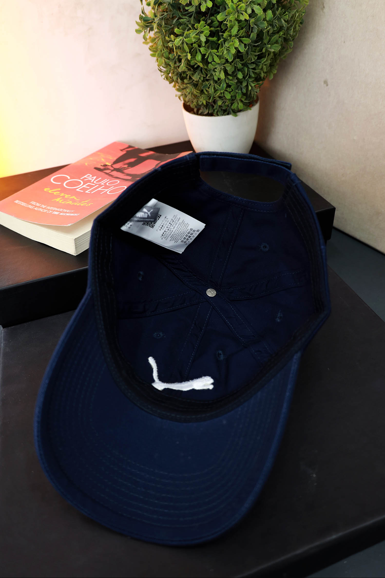 Pma Embroidered Logo Cotton Cap In Navy Blue