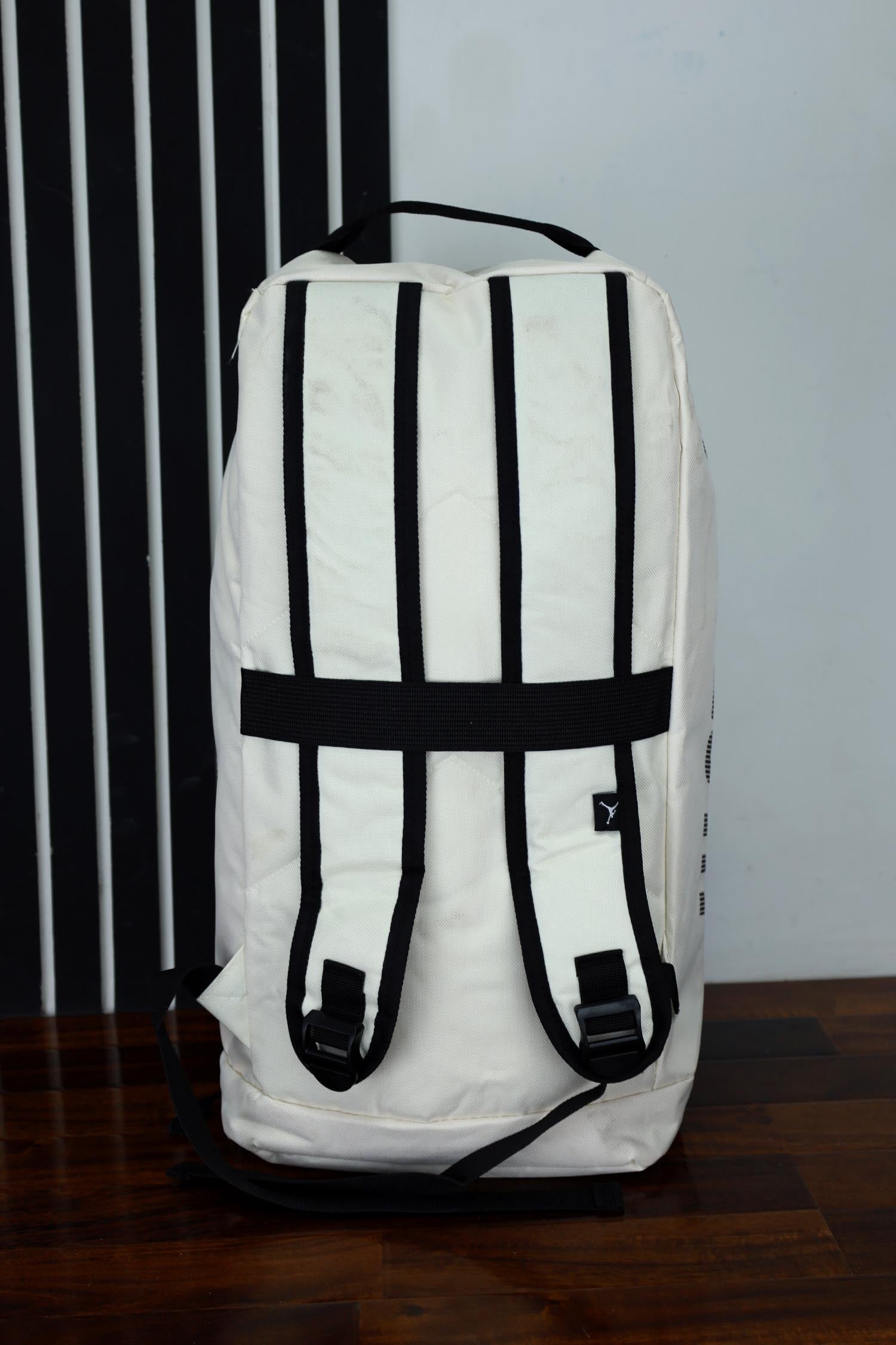 Jrdn Front & Back Logo Backpack In Creem