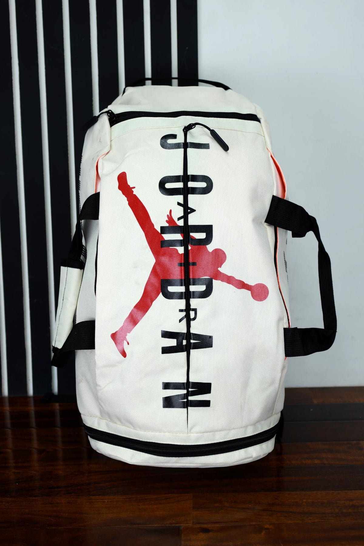 Jrdn Front & Back Logo Backpack In Creem