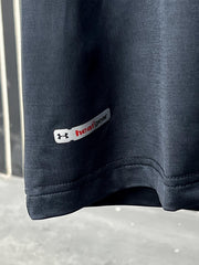 Imported Dry Fit Tee With Reflector Logo In Charcoal Grey