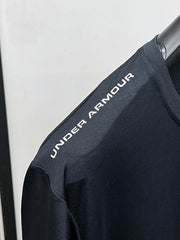 Imported Dry Fit Tee With Reflector Logo In Charcoal Grey