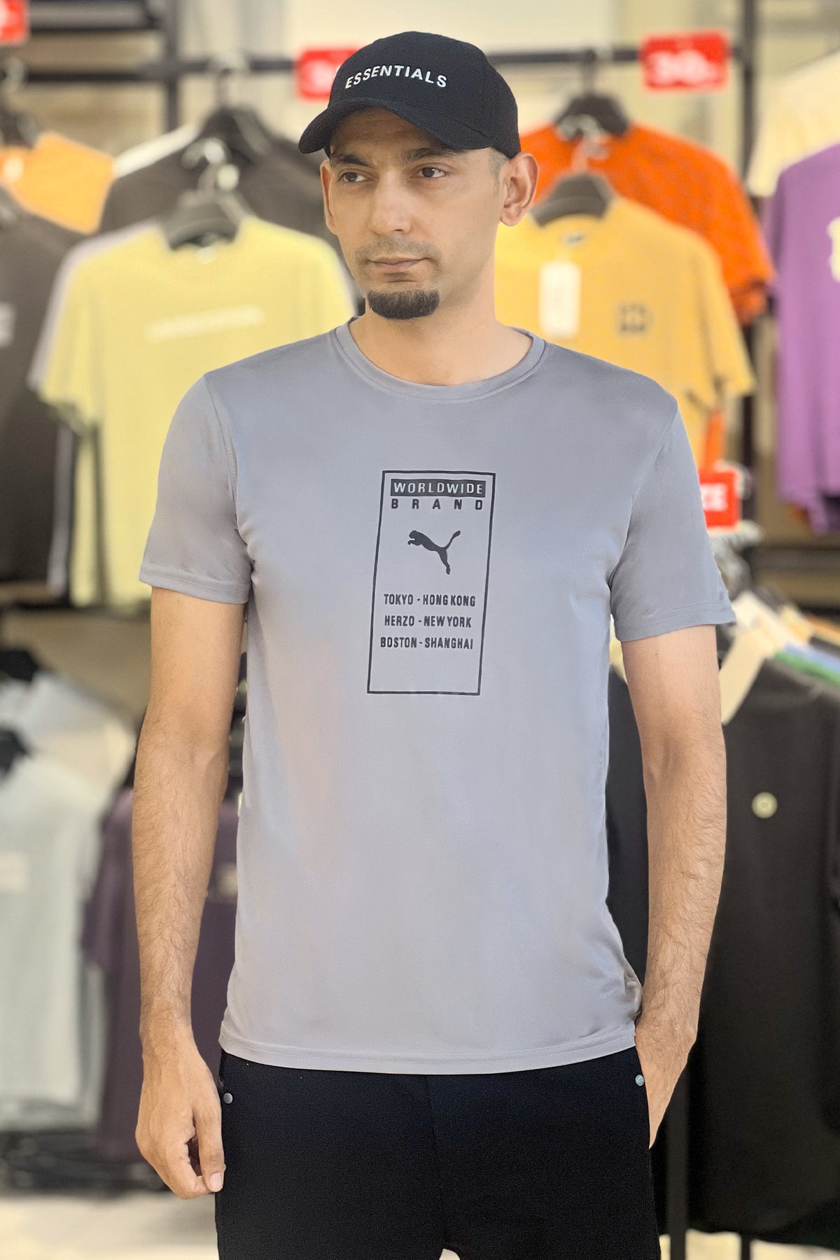 Pma Performance Dry-Fit Tee with Classic Logo In Light Grey