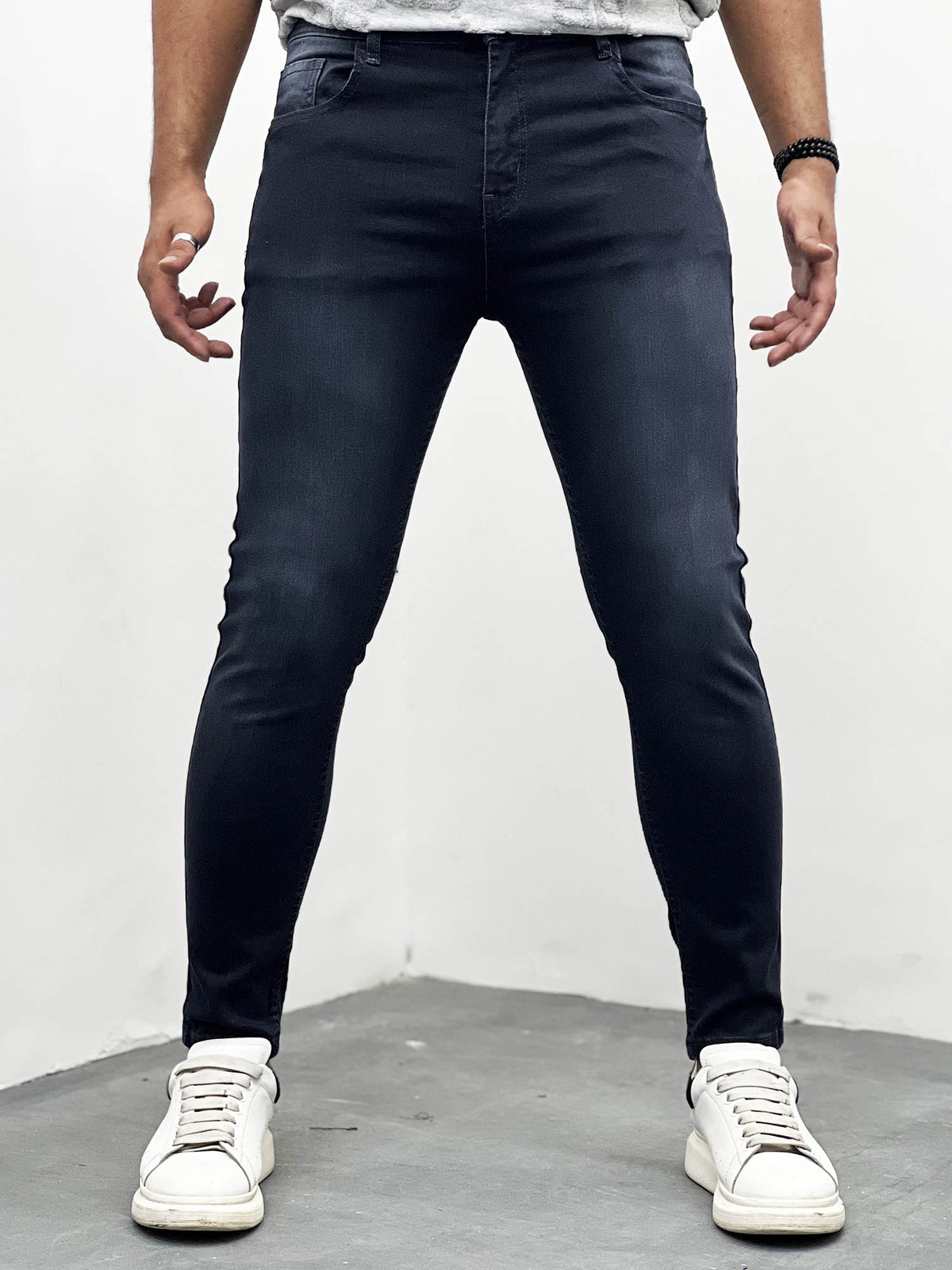 Turbo Ankle Fit Jeans In Faded Black