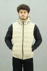 Plain Padded Hood Quilted Imported Men's Gilet