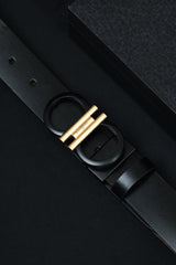 Fergamo Metal Alloy Automatic Buckle Branded Belt