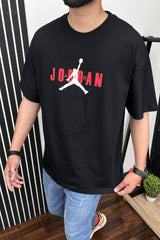 Jordn Front Logo Round Neck T-Shirt In Black