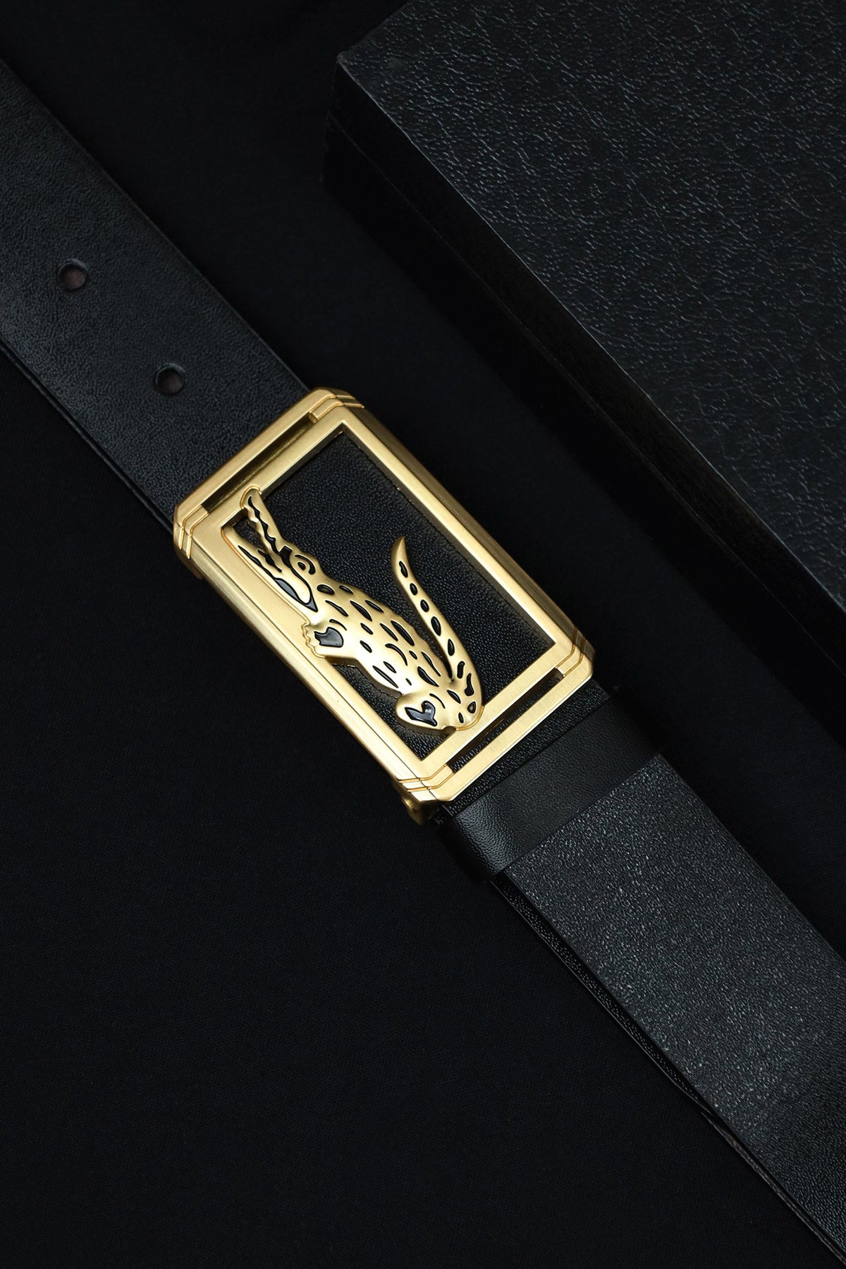 Lcste Metal Alloy Automatic Buckle Branded Belt