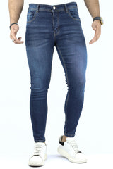 Ankle Fit Turbo Jeans In Stone Blue