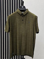 Imported Dry Fit Polo With Reflector Logo In Olive
