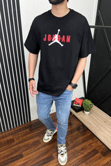 Jordn Front Logo Round Neck T-Shirt In Black