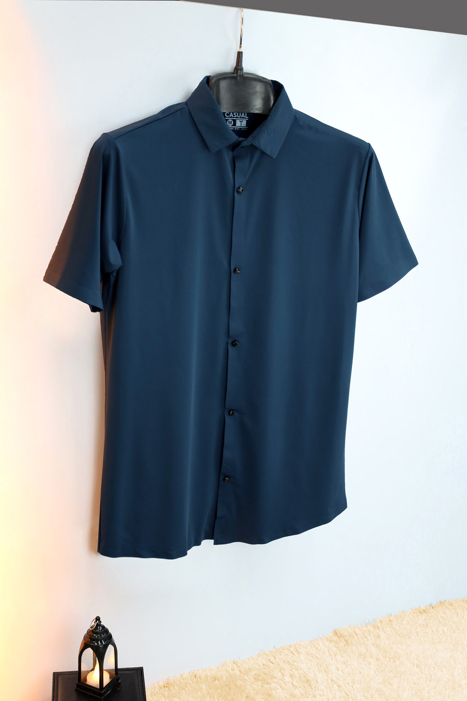 Soft And High Elastic Half Sleeve Casual Shirt