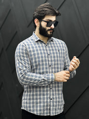 Window Check Men Full Sleeve Cotton Shirt