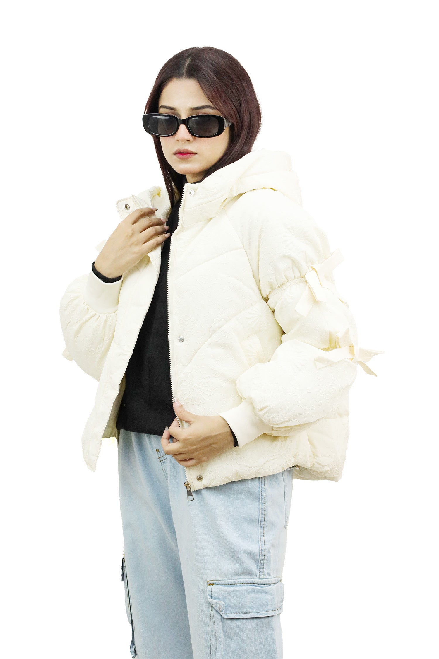 Winter Edition Quilted Hooded Women Imported Puffer Jacket