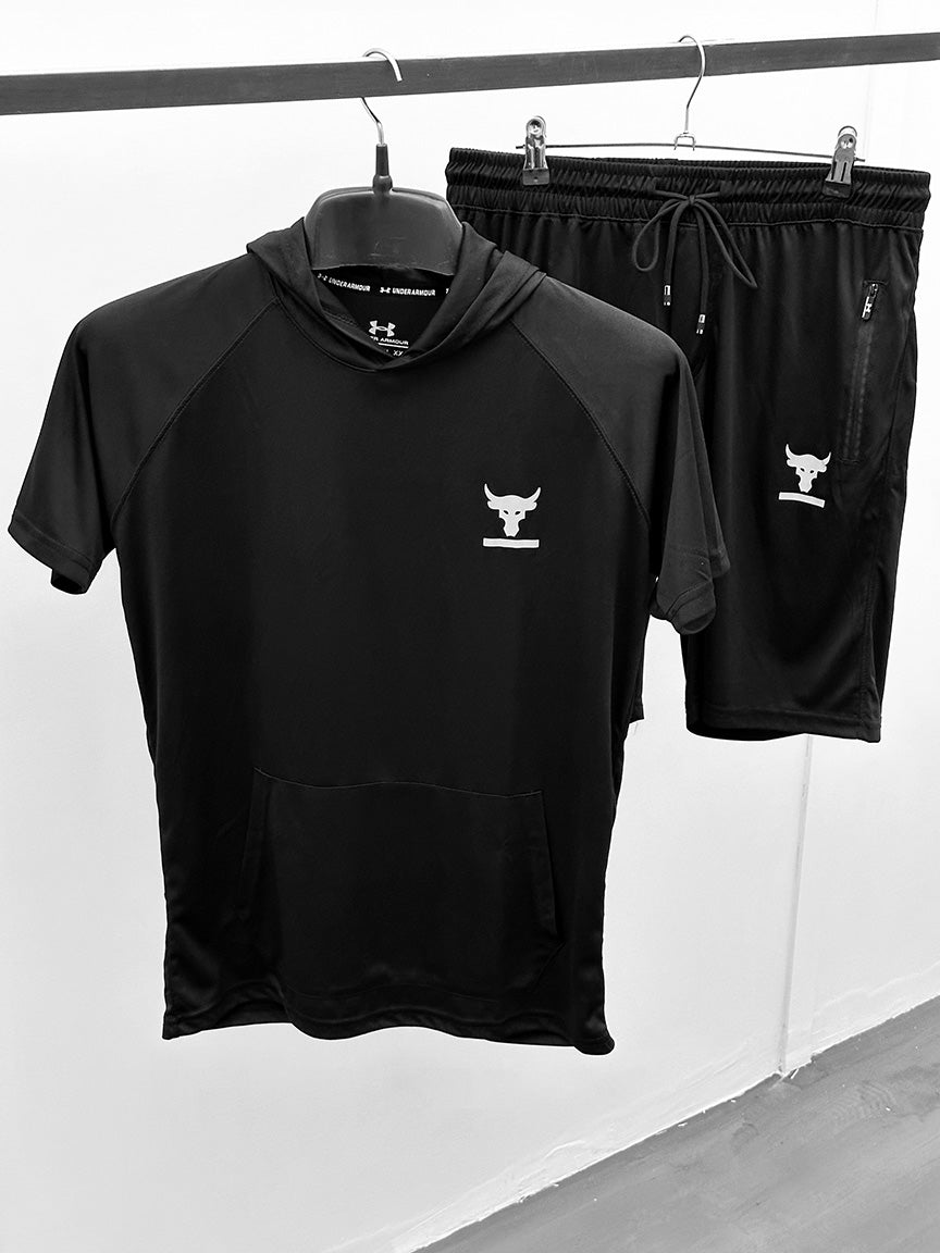 Und Arm Reflector Shot Sleeve Tracksuit In Black
