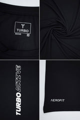 Turbo Active Quick-dry Men Sando In Black