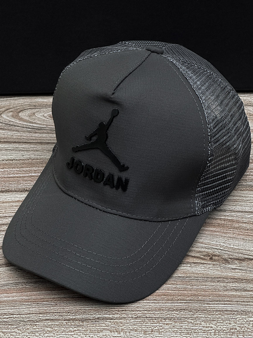 Jrdn Embossed Logo Cap In Grey