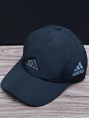Adds Embroidered Logo Imported Dry Fit Cap In Navy Blue