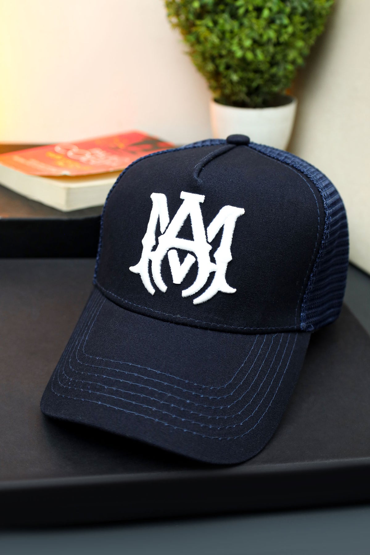 Amrii Imp Embroidered Logo Baseball Cap In Navy Blue