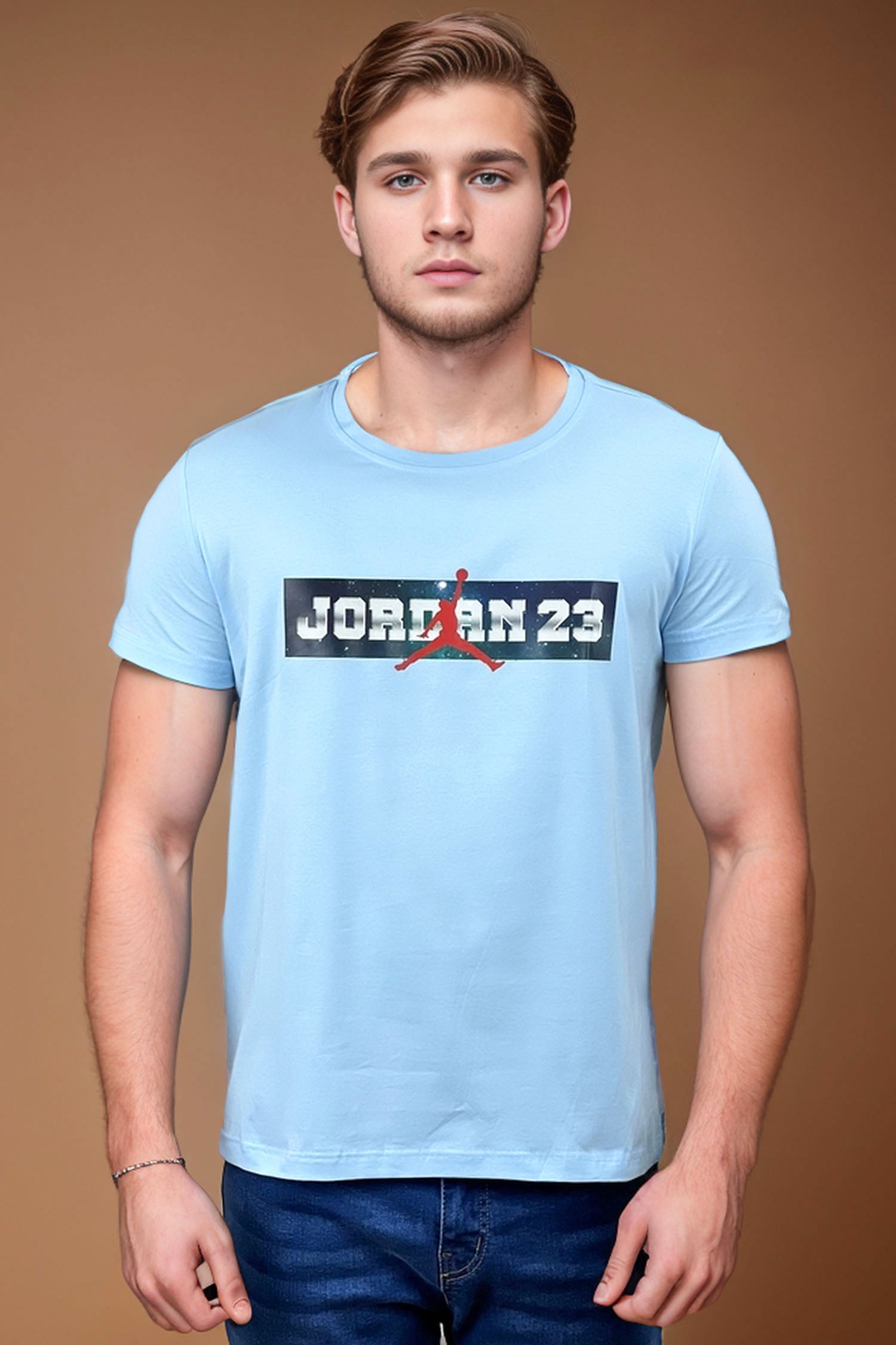 Jrdn Printed Logo Round Neck T-Shirt